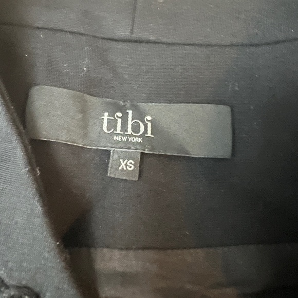 Tibi Black &White Textured Sweeter Bomber Jacket Long Sleeves Zipper Size XS - Picture 6 of 12